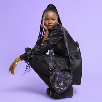 Loungefly Neon Cat Heart Figural Crossbody Bag, Image 2